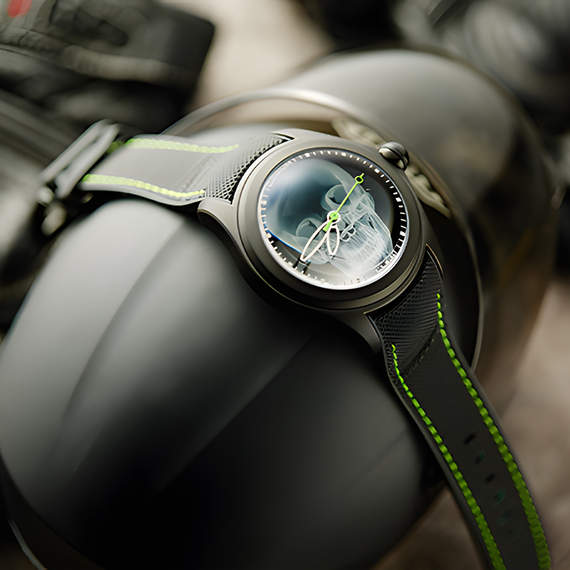 تقدم Corum Watch ساعة الجيل الثاني الجديد Bubble 47 Skull X-Ray Watch